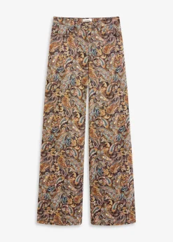 Wide Leg Stretchhose mit Baumwolle