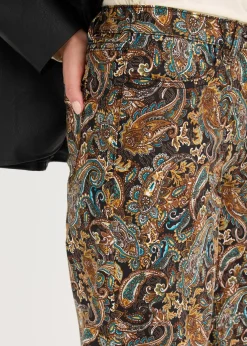 Wide Leg Stretchhose mit Baumwolle