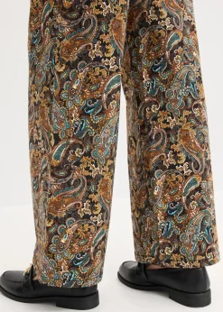 Wide Leg Stretchhose mit Baumwolle