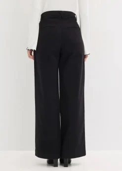 Wide-Leg Bundfalten-Hose mit Bequembund