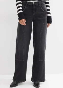 Wide-Leg Jeans Mid Waist