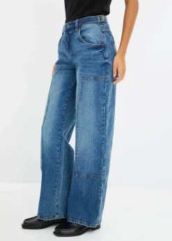 Wide-Leg Jeans Mid Waist