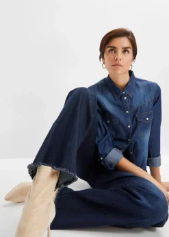 Wide-Leg-Jeans, High Waist