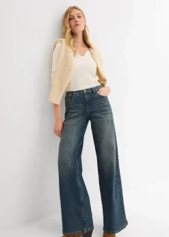 Wide-Leg-Jeans, High Waist