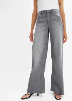 Wide-Leg-Jeans, High Waist