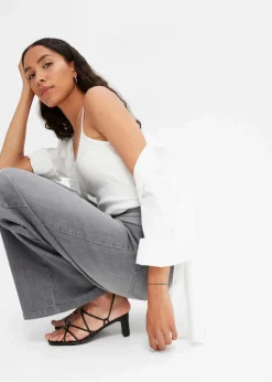 Wide-Leg-Jeans, High Waist