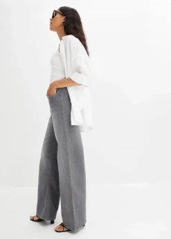 Wide-Leg-Jeans, High Waist