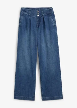 Wide-Leg-Jeans High Waist, Bequembund