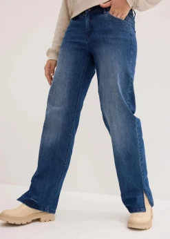 Wide-Leg-Jeans High Waist, Bequembund