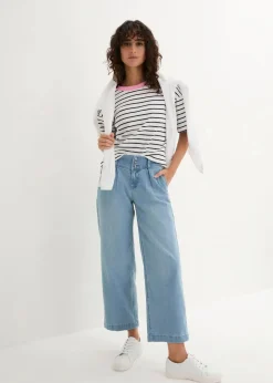 Wide-Leg-Jeans High Waist, Bequembund