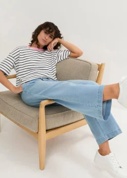 Wide-Leg-Jeans High Waist, Bequembund