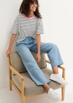 Wide-Leg-Jeans High Waist, Bequembund