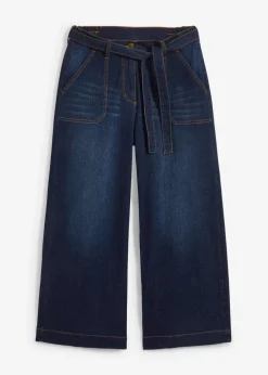 Wide-Leg-Jeans High Waist, Bequembund cropped