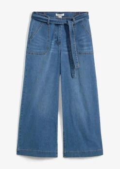 Wide-Leg-Jeans High Waist, Bequembund cropped
