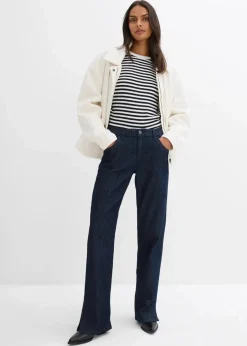 Wide-Leg-Jeans High Waist, Bequembund