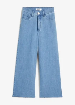 Wide-Leg-Jeans, High Waist, cropped