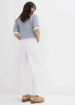 Wide-Leg-Jeans, High Waist, cropped