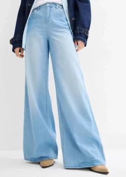 Wide-Leg-Jeans, High Waist, Full Length Bequembund