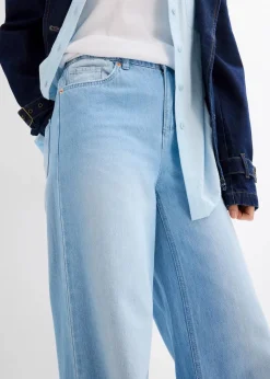 Wide-Leg-Jeans, High Waist, Full Length Bequembund