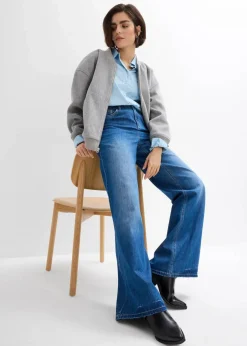 Wide-Leg-Jeans, High Waist, Full Length Bequembund