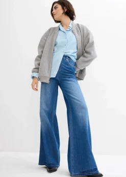 Wide-Leg-Jeans, High Waist, Full Length Bequembund