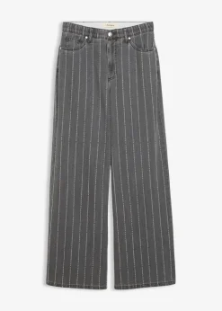 Wide-Leg-Jeans High Waist mit Destroyed Effekten