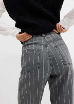 Wide-Leg-Jeans High Waist mit Destroyed Effekten