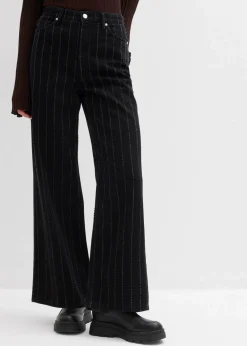 Wide-Leg-Jeans High Waist mit Destroyed Effekten
