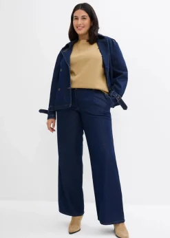 Wide-Leg-Jeans, Mid Waist