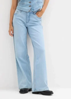 Wide-Leg-Jeans Mid Waist