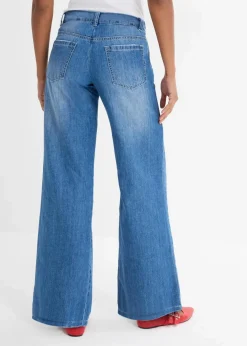 Wide-Leg-Jeans, Mid Waist