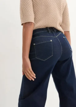 Wide-Leg-Jeans Mid Waist, Bequembund