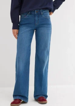 Wide-Leg-Jeans Mid Waist Bio- Baumwolle