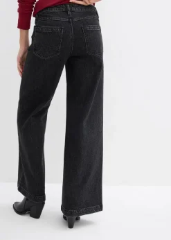 Wide-Leg-Jeans, Mid Waist, Full Length