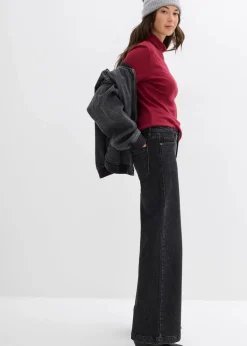 Wide-Leg-Jeans, Mid Waist, Full Length