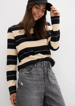 Wide-Leg-Jeans Mid Waist, Low Stretch