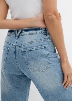 Wide-Leg-Jeans, Mid Waist, Low Stretch Full Length