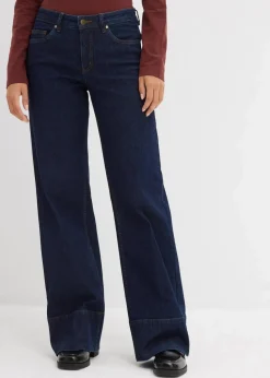 Wide-Leg-Jeans Mid Waist mit Bio Baumwolle