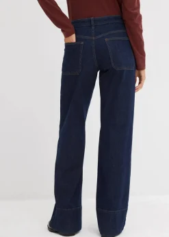 Wide-Leg-Jeans Mid Waist mit Bio Baumwolle