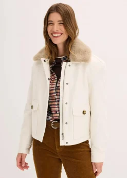 Winterjacke in Wolloptik