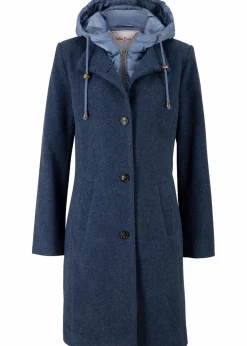 Winter-Kurzmantel in Wolloptik, 2in1 Optik