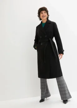 Winter-Trenchcoat in Wolloptik