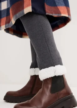 Wärmende Umstands-Leggings mit Teddyfutter