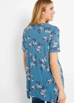 Zipfel-Longshirt, kurzarm